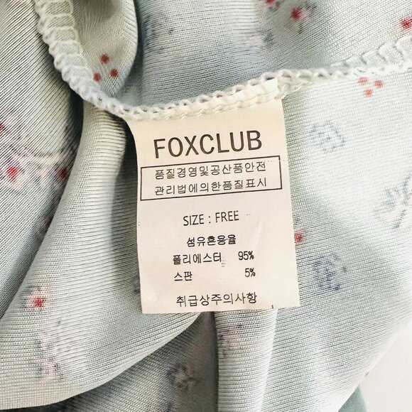 FOXCLUB Women Short Sleeve Pullover Casual Blue Floral Print Long Dress Medium - Picture 11 of 11